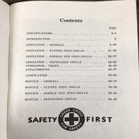 Operator and Parts Manual for John Deere FB168B DF168B End-Wheel Grain Drill
