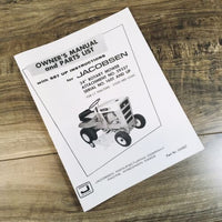 Jacobsen 34'' Rotary Mower For Lt 53100 & 53105 Garden Tractor Operators Manual