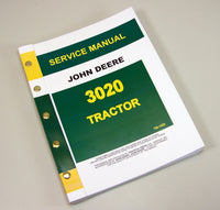 SERVICE MANUAL SET FOR JOHN DEERE 3020 TRACTOR PARTS OPERATORS OWNER TECH REPAIR