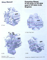 CUMMINS DIESEL V/VT-378 504 555 CID ENGINES SERVICE REPAIR SHOP MANUAL SHOP BOOK