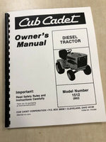 Cub Cadet 1512 Diesel Lawn Mower Garden Tractor Operators Owners Manual
