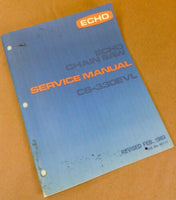 ECHO CS-330EVL CHAIN SAW SERVICE SHOP REPAIR MANUAL 2 STROKE CHAINSAW