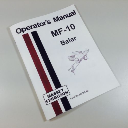 MASSEY FERGUSON MF-10 BALER OWNERS OPERATORS MANUAL BOOK MAINTENANCE-01.JPG