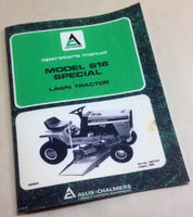 ALLIS CHALMERS MODEL 616 SPECIAL OPERATORS OWNERS MANUAL LAWN GARDEN TRACTOR