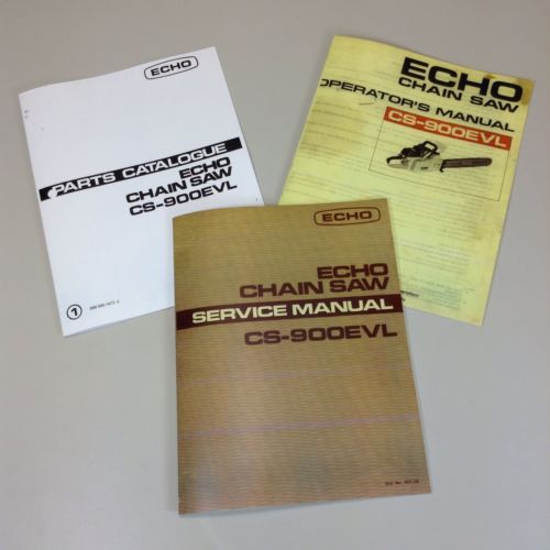 LOT ECHO CS-900EVL CHAINSAW SERVICE, OPERATORS & PARTS MANUAL CATALOGS REPAIR-01.JPG