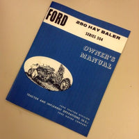 FORD 250 HAY BALER SERIES 504 OWNERS OPERATORS MANUAL ENGINE MOUNTED & PTO DRIVE
