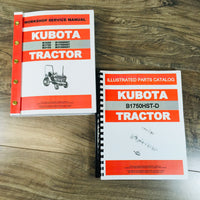 KUBOTA B1750HST-D TRACTOR SERVICE MANUAL PARTS CATALOG REPAIR SHOP BOOK 4WD