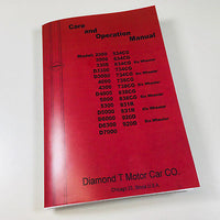 DIAMOND T MOTOR CAR CO. 5000 5300 D5000 D6000 D6300 OPERATORS MAINTENANCE MANUAL