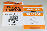 KUBOTA B6000 TRACTOR SERVICE REPAIR MANUAL PARTS CATALOG SHOP BOOK SET OVHL