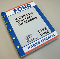 FORD 1801 SERIES INDUSTRIAL TRACTOR MASTER PARTS MANUAL CATALOG 1958 1959 1960