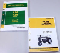 SERVICE MANUAL SET FOR JOHN DEERE 720 730 DIESEL TRACTOR PARTS CATALOG TECHNICAL