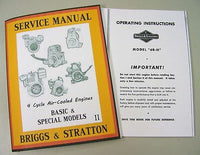 Briggs Stratton 6B-H 6Bh Engine Service Repair Operator Operating Part Manual