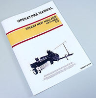 SPERRY NEW HOLLAND 310 HAYLINER SQUARE BALER OWNERS OPERATORS MANUAL MAINTENANCE