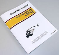SPERRY NEW HOLLAND 114 WINDROWER PIVOT TONGUE OWNERS OPERATORS MANUAL BOOK