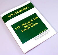 SERVICE MANUAL FOR JOHN DEERE 115 165 248 SERIES POWER UNITS REPAIR TECHNICAL