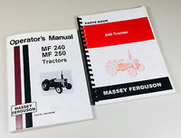 MASSEY FERGUSON MF 240 TRACTOR OPERATORS MANUAL PARTS CATALOG