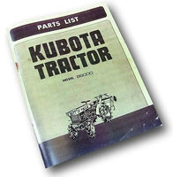 KUBOTA B6000 TRACTOR PARTS MANUAL CATALOG LIST EXPLODED VIEWS ENGINE INJECTOR