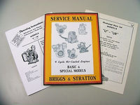Briggs Stratton U Ur Engine Service Repair Operator Operating Parts 3 Manuals