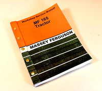 MASSEY FERGUSON MF 165 TRACTOR SERVICE MANUAL TECHNICAL REPAIR SHOP WORKSHOP