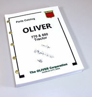 OLIVER 770 880 TRACTOR PARTS ASSEMBLY MANUAL CATALOG EXPLODED VIEWS NUMBERS