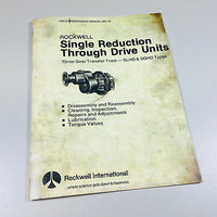 ROCKWELL SLHD SINGLE REDUCTION THROUGH DRIVE UNITS MAINTENANCE SERVICE MANUAL