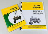 OPERATORS PARTS MANUALS FOR JOHN DEERE A AW AH AN AR AO TRACTOR CATALOG OWNERS