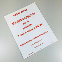 Massey Ferguson 41 MF41 SICKLE BAR MOWER PARTS MANUAL CATALOG BOOK EXPLODED VIEW-01.JPG