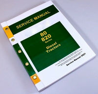 SERVICE MANUAL FOR JOHN DEERE 80 820 TRACTOR DIESEL REPAIR TECHNICAL SHOP BOOK