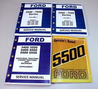 SET FORD 5500 TRACTOR LOADER BACKHOE SERVICE OPERATOR MANUAL TECHNICAL REPAIR