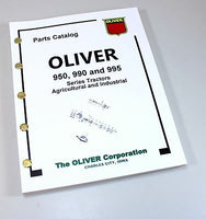 OLIVER 950 990 995 TRACTOR PARTS ASSEMBLY MANUAL CATALOG AG. & INDUSTRIAL