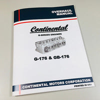 CONTINENTAL G-176 GB-176 ENGINE SERVICE REPAIR SHOP MANUAL