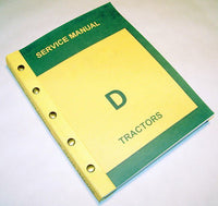 SERVICE MANUAL FOR JOHN DEERE D STYLED TRACTOR REPAIR SHOP TECHNICAL