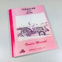 MASSEY FERGUSON TO35 GAS TRACTOR OPERATORS OWNERS MANUAL TO-35-01.JPG