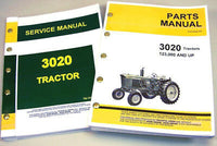 SERVICE MANUAL SET FOR JOHN DEERE 3020 TRACTOR PARTS CATALOG SN 123,000 & UP