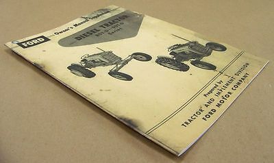 FORD DIESEL 801D 901D TRACTOR OWNERS OPERATORS SUPPLEMENT MANUAL 801 901 D-01.JPG