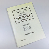 FORD 8N TRACTOR SERVICE REPAIR MANUAL FACTORY SHOP WORKSHOP CHASSIS 1948-1952