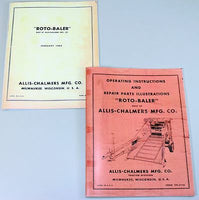 LOT 2 ALLIS CHALMERS ROTO BALER OPERATING AND REPAIR MANUALS SERVICE SHOP OWNERS