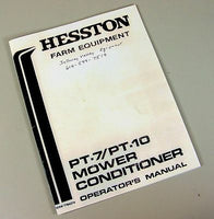 HESSTON PT 7 PT 10 MOWER CONDITIONER OWNERS OPERATORS MANUAL MAINTENANCE-01.JPG