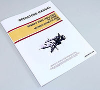 SPERRY NEW HOLLAND 488 HAYBINE MOWER CONDITIONER OWNERS OPERATORS MANUAL SERVICE-01.JPG
