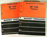 SET MASSEY FERGUSON MF 1080 TRACTOR SERVICE PARTS MANUALS SHOP REPAIR CATALOG