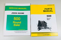 SERVICE PARTS MANUAL SET FOR JOHN DEERE 500 ROUND BALER TECHNICAL REPAIR SHOP