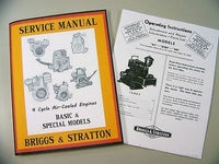 Briggs Stratton Wi Wibp Wr Engine Service Repair Operator Operating Part Manual
