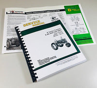 SERVICE MANUAL JOHN DEERE B BN BW BWH BNH STYLED TRACTOR COMPLETE REPAIR SM2004