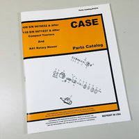CASE 108 118 COMPACT TRACTOR K41 ROTARY MOWER PARTS MANUAL CATALOG