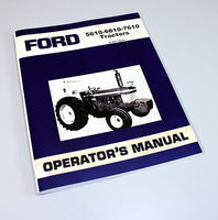 FORD 5610 6610 7610 TRACTOR OWNER OPERATORS MANUAL BOOK MAINTENANCE