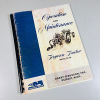 FERGUSON TO-20 TRACTOR OWNERS OPERATORS MANUAL MAINTENANCE OPERATION FORD HARRY