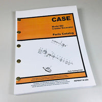 CASE 980 CRAWLER TRACK EXCAVATOR PARTS MANUAL CATALOG EXPLODED VIEWS ASSEMBLY