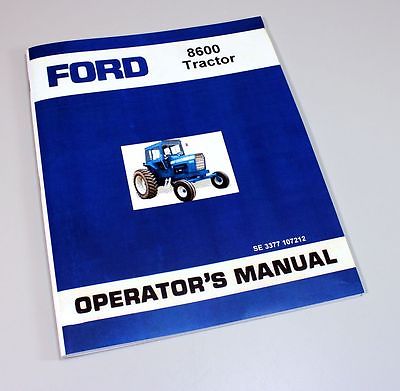 FORD 8600 TRACTOR OWNER OPERATORS MANUAL BOOK MAINTENANCE-01.JPG