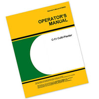 OPERATORS SERVICE MANUAL FOR JOHN DEERE C-11 CULTI PLANTER OWNERS SEED PLATE