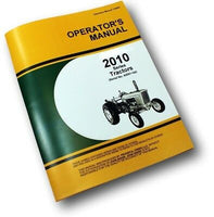OPERATORS MANUAL FOR JOHN DEERE 2010 TRACTOR OWNERS GAS DIESEL RC UTILITY HI C-01.JPG